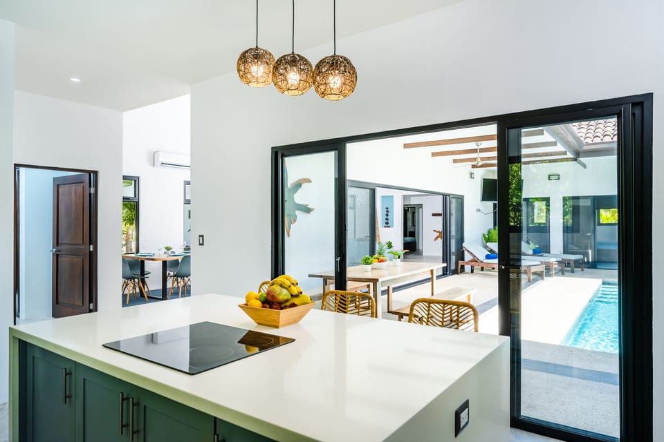 Create delicious meals in this fully-equipped kitchen...