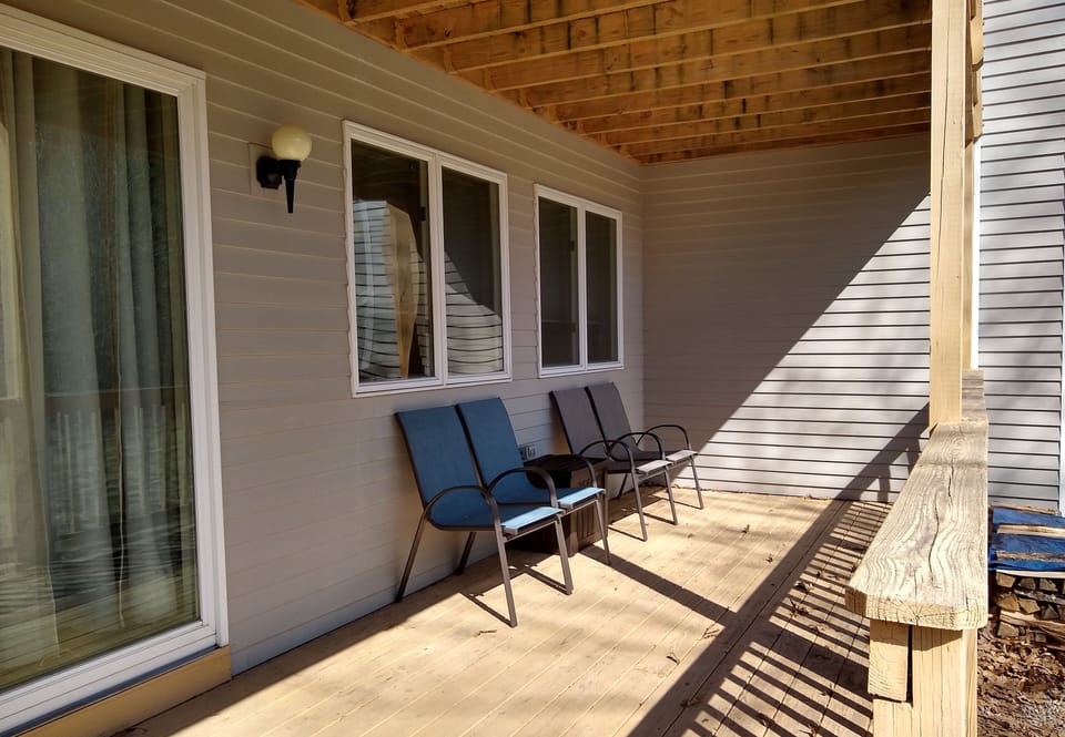Enjoy your morning coffee on the private deck