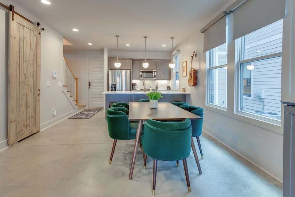 A cozy dining spot, perfect for intimate meals or morning coffee.