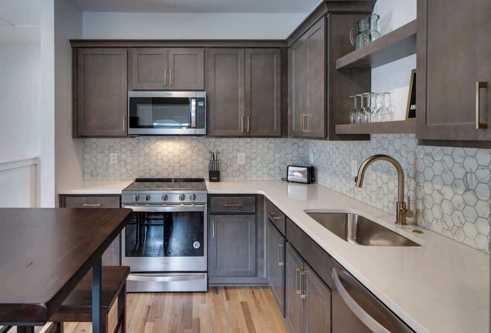 Sleek, modern appliances make cooking at home a breeze!