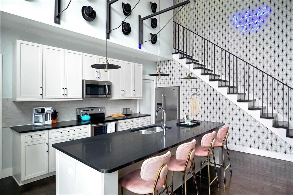 Enjoy your morning coffee around the kitchen counter as you plan your day ahead!
