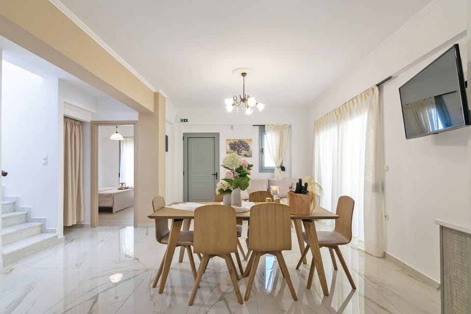 Dining area of NewBuilt villa,Full facilities,Near all amenities,Adele,Rethymno,Crete