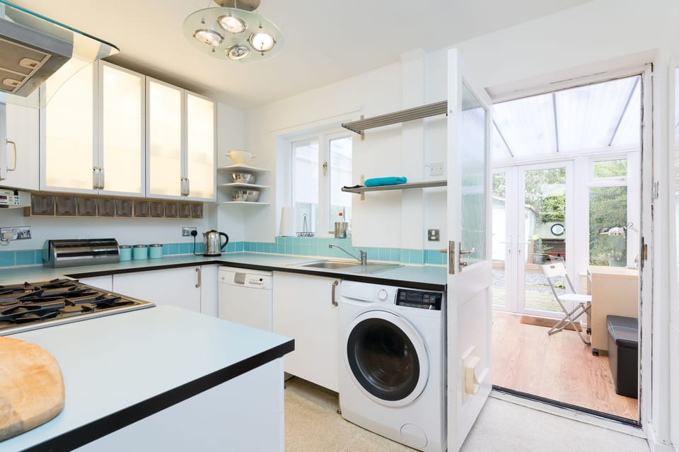 Kitchen into the sun room