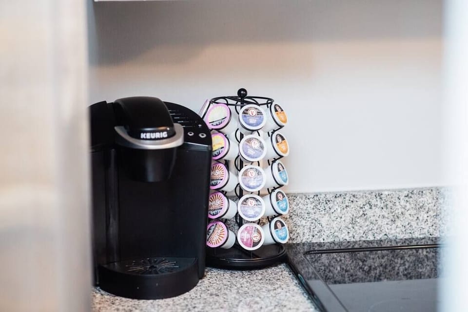 Keurig Machine provided, please bring your own cups of choice. Drip coffee is provided:)