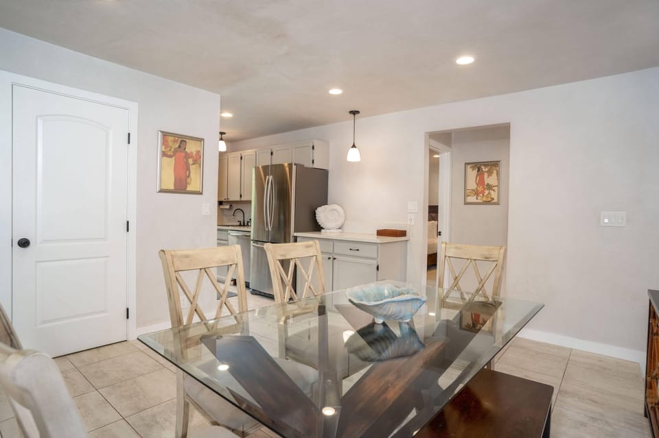 Large Glass Dining Table 