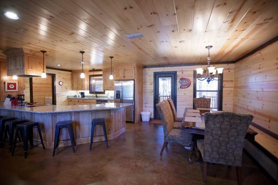 Spacious layout with bar seating and room to cook, dine, and relax