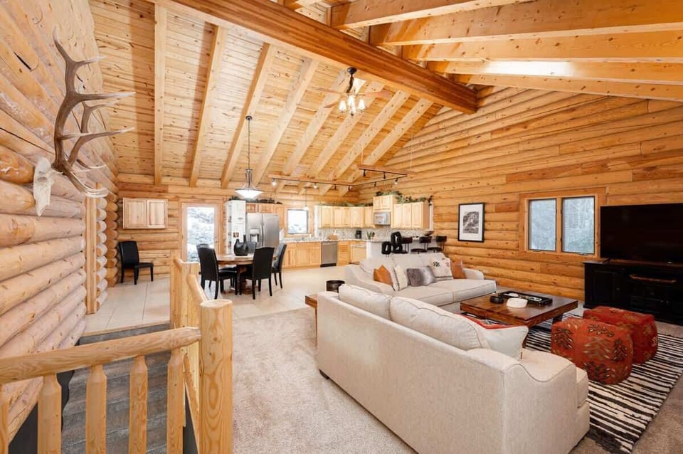 Living and dining areas