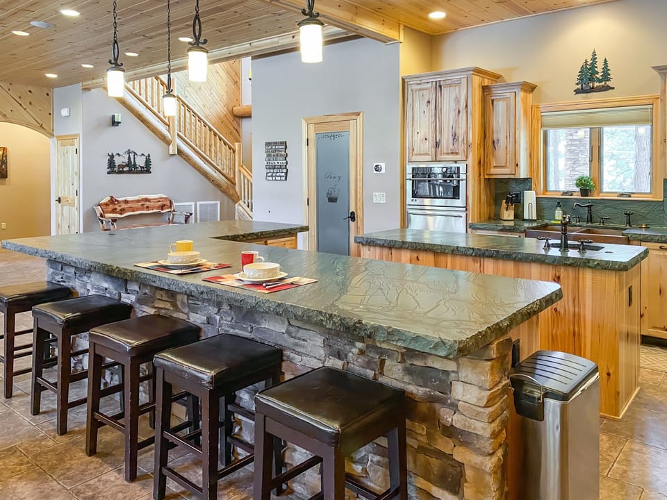 Keep the conversation going at the granite countertops