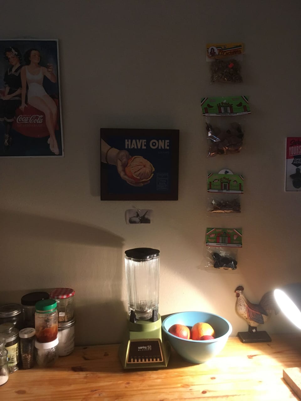 Kitchen has Kitchen Aid mixer, 2 blenders, wand, electric kettle, microwave