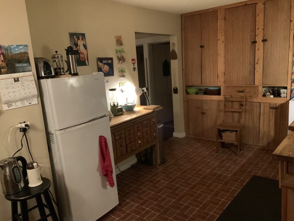 Cooking on gas, stocked with fresh eggs, coffee, butter and milk -all local!