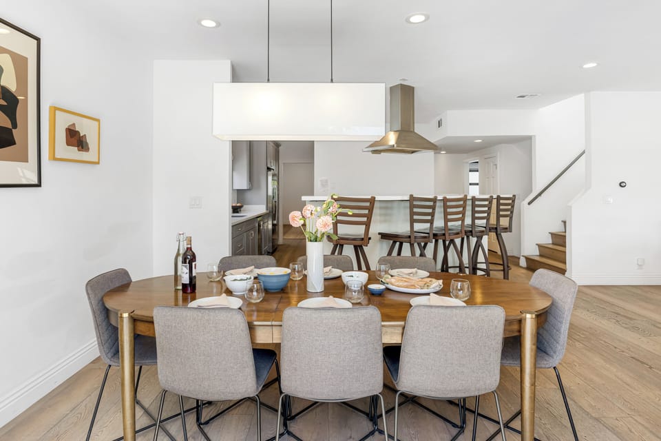 Dining and kitchen area.