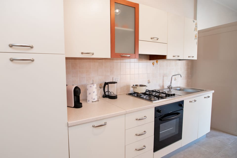 Basic Apartment | Private kitchen | Fridge, microwave, stovetop, coffee/tea maker