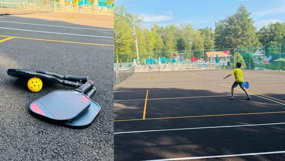 Play pickleball on our spacious courts, perfect for friendly matches & games!