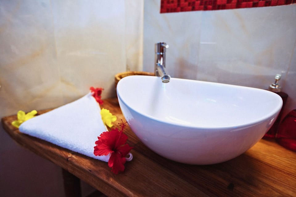 Standard Triple Room, Patio, Pool View | Bathroom | Shower, rainfall showerhead, free toiletries, hair dryer