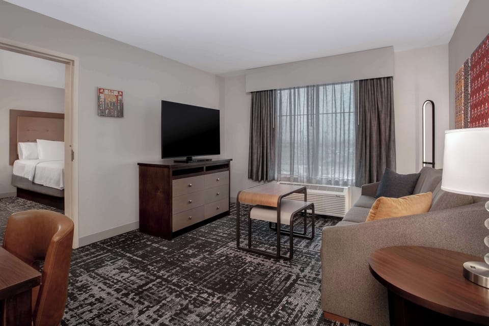Suite, 2 Queen Beds, Non Smoking | Living area | Flat-screen TV