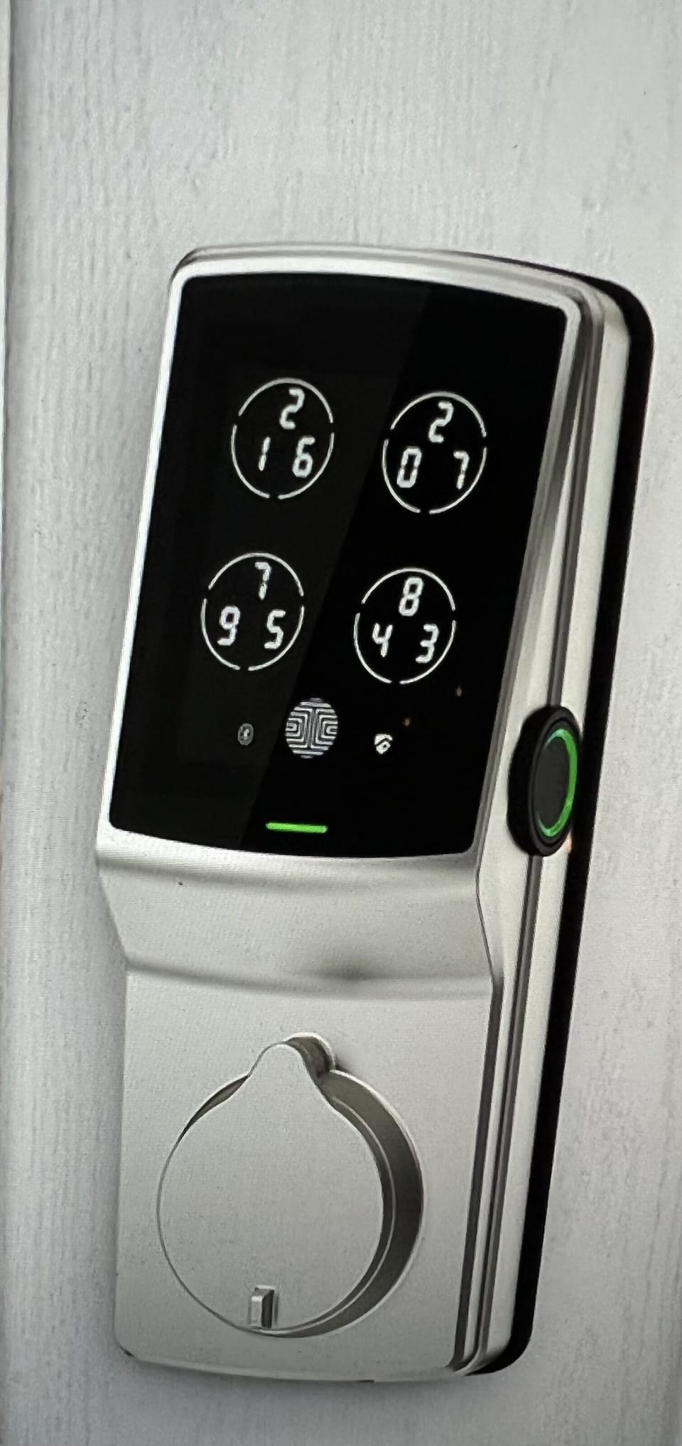 Safety first!  You will get your unique self locking keyless door code. 