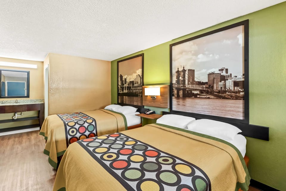 Double Room, 2 Double Beds, Smoking | Desk, laptop workspace, iron/ironing board, free WiFi