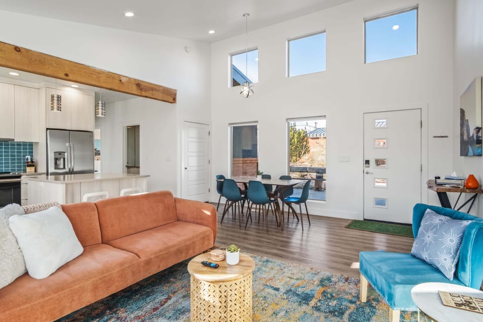 Binge-watch your favorite shows on the large flatscreen TV in style! The comfy couch even converts into a sleeper sofa for movie marathons that last all night.