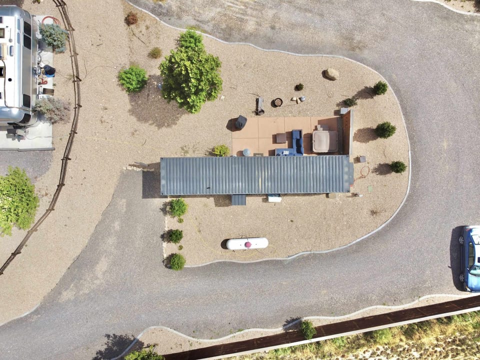 There is plenty of parking for vehicles, trailers and toys