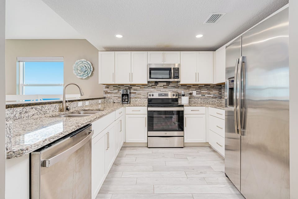 Fully stocked kitchen