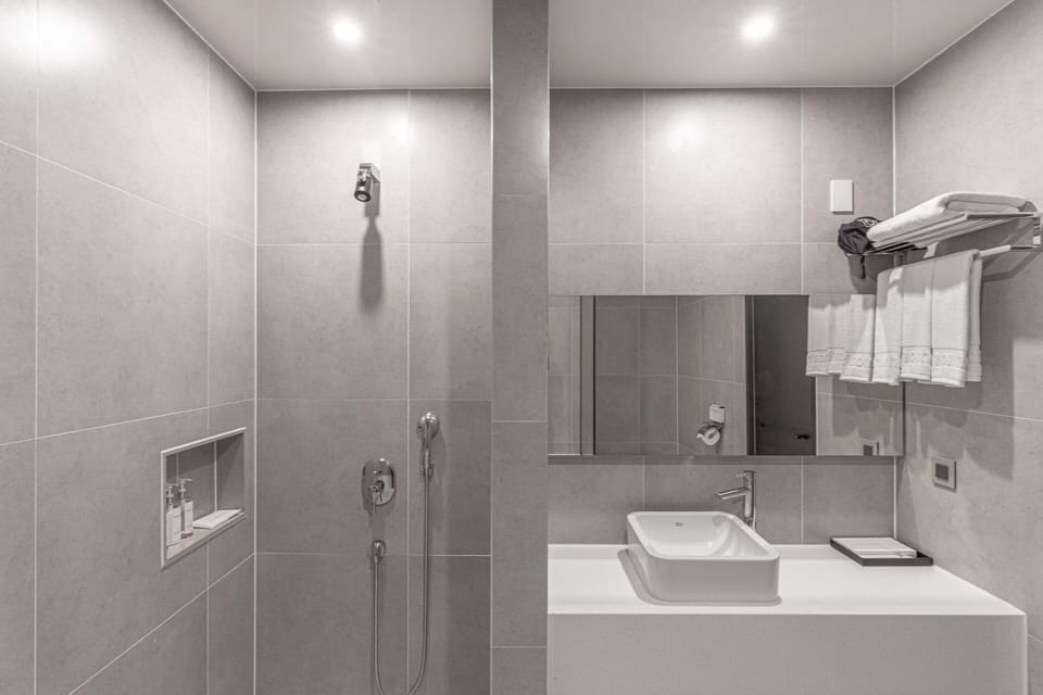 Deluxe Twin Room | Bathroom | Hair dryer, bathrobes, slippers, bidet