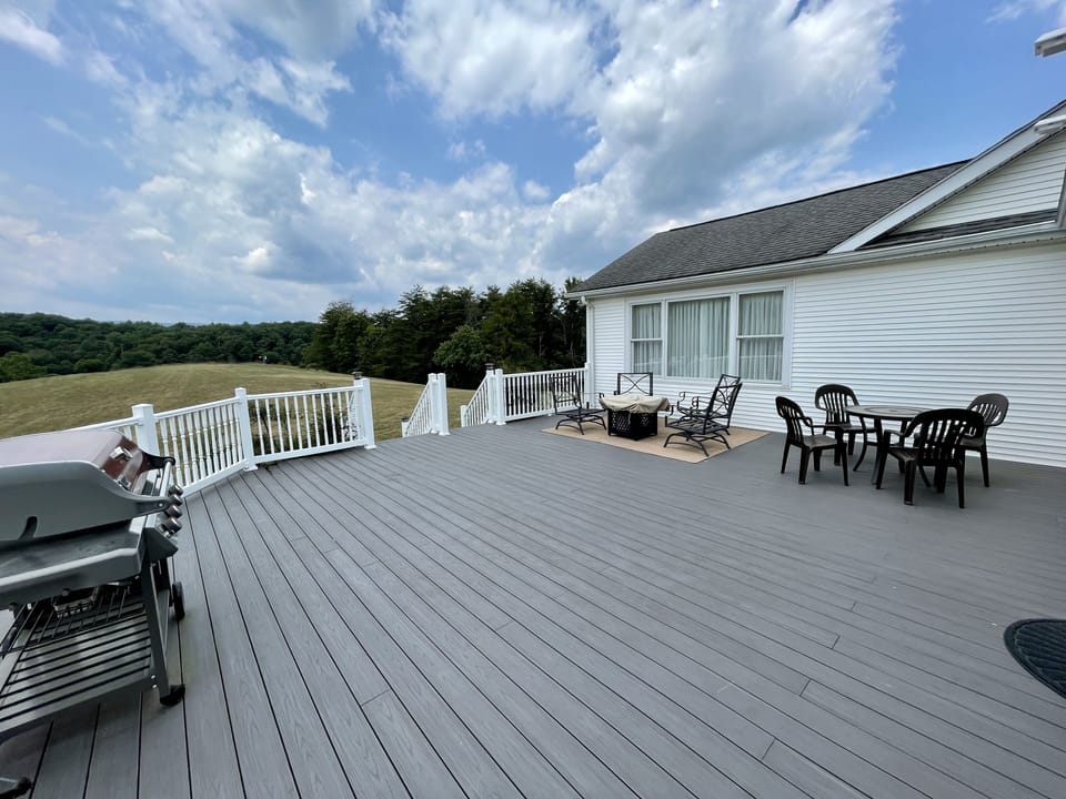 Enjoy the endless panoramic views from the deck.