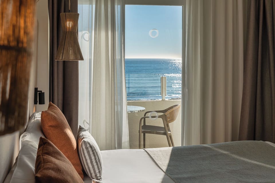 Junior Suite, Balcony, Sea View | Hypo-allergenic bedding, in-room safe, free WiFi, bed sheets