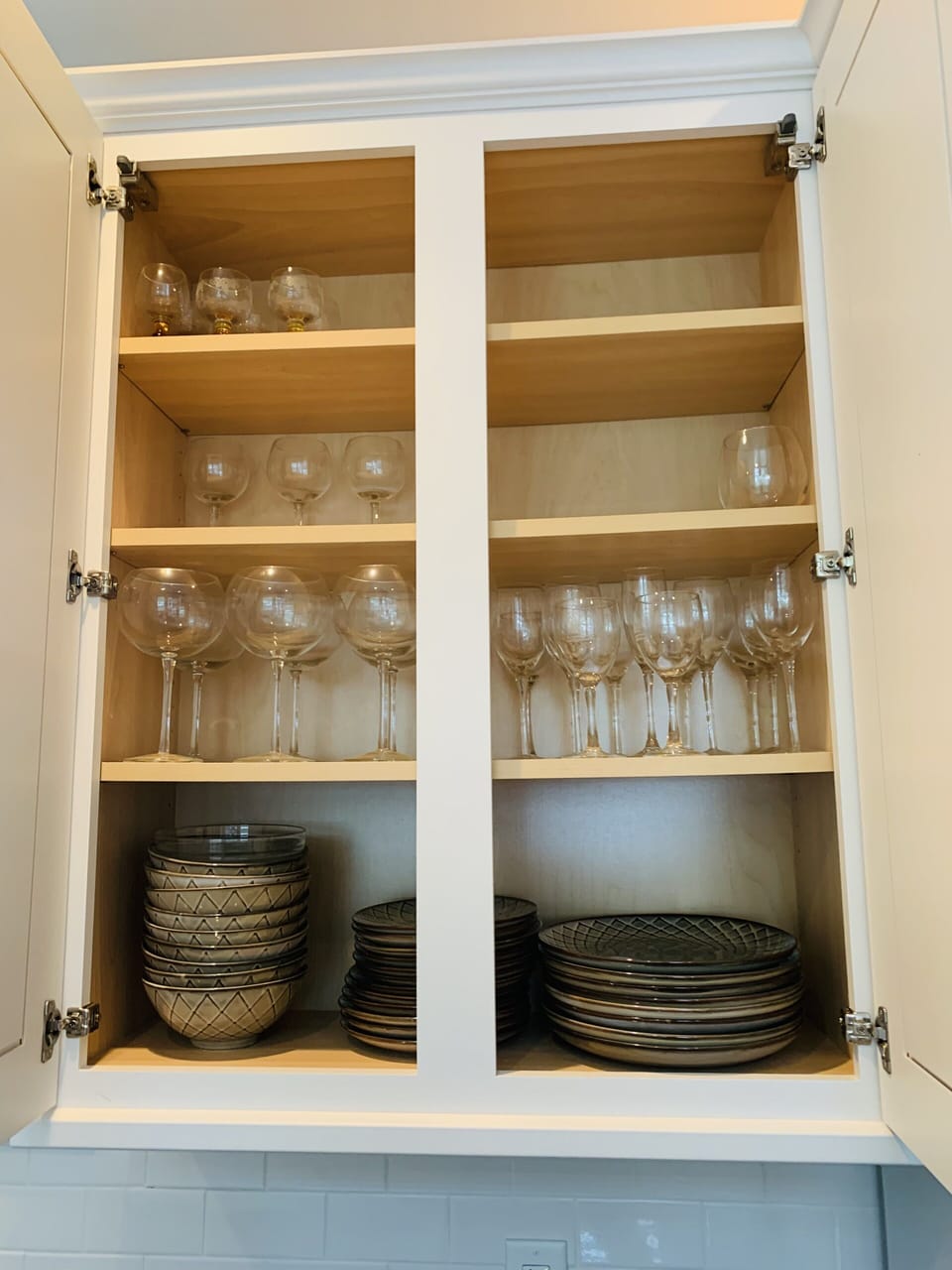 Fully stocked cabinets