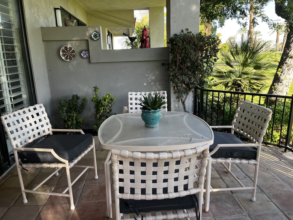 Rear patio seating