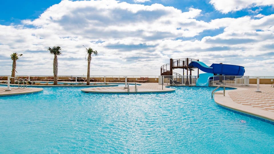 Water Slide and Walk in Pool