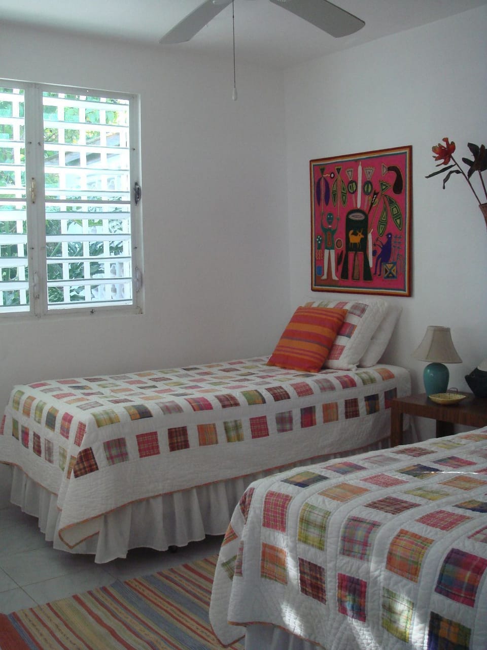 Twin bedroom - old picture; now has new windows, new beds &mattresses