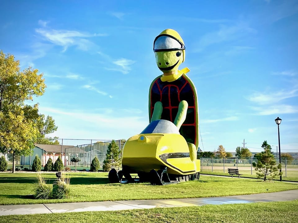 Iconic Tommy Turtle located at the city park.