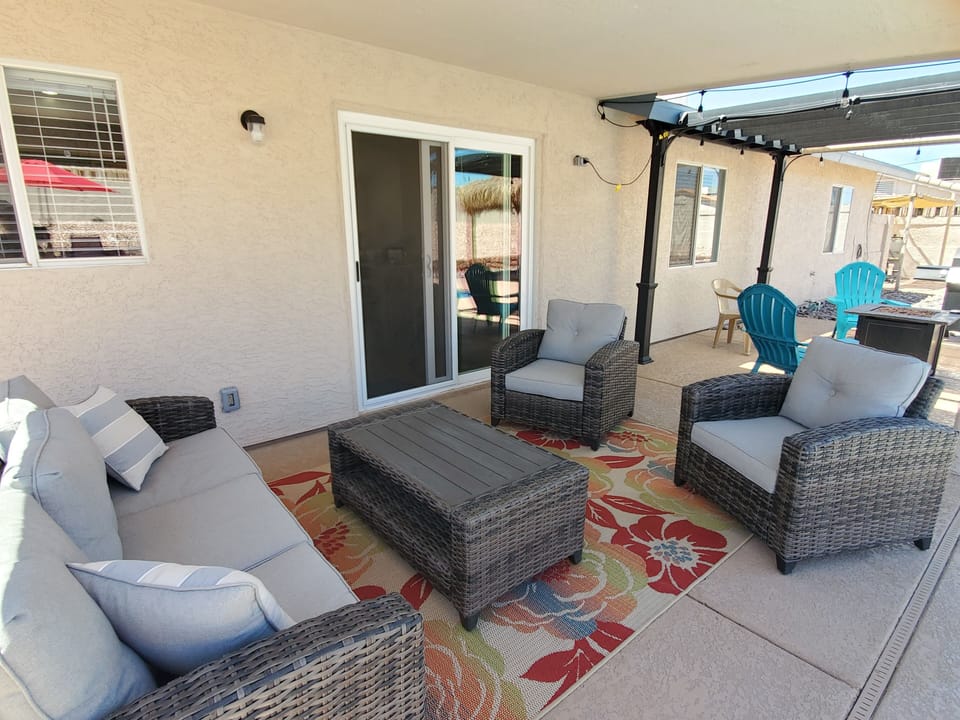 Outside lounge area