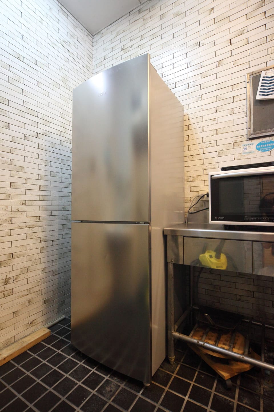 Mini-fridge, electric kettle