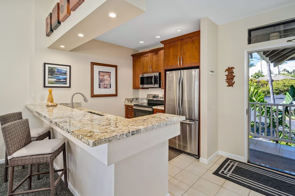 Stainless steel appliances.