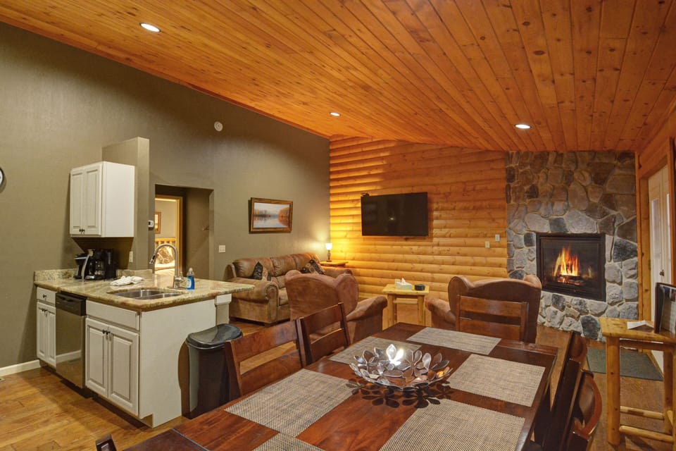 50-inch flat-screen TV with cable channels, TV