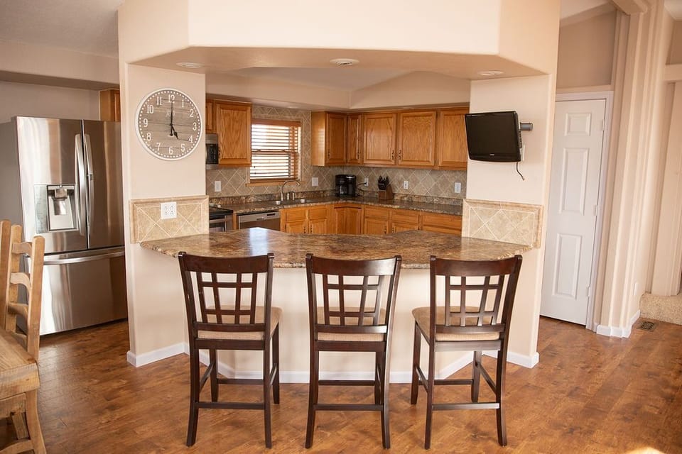 Updated appliances and granite countertops, and island for kitchen seating!