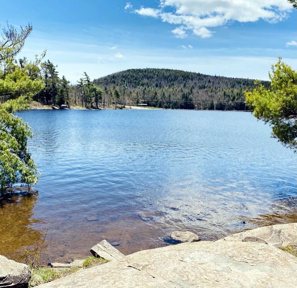 Picnic or swim at nearby North-South Lake, surrounded by the beautiful mountains