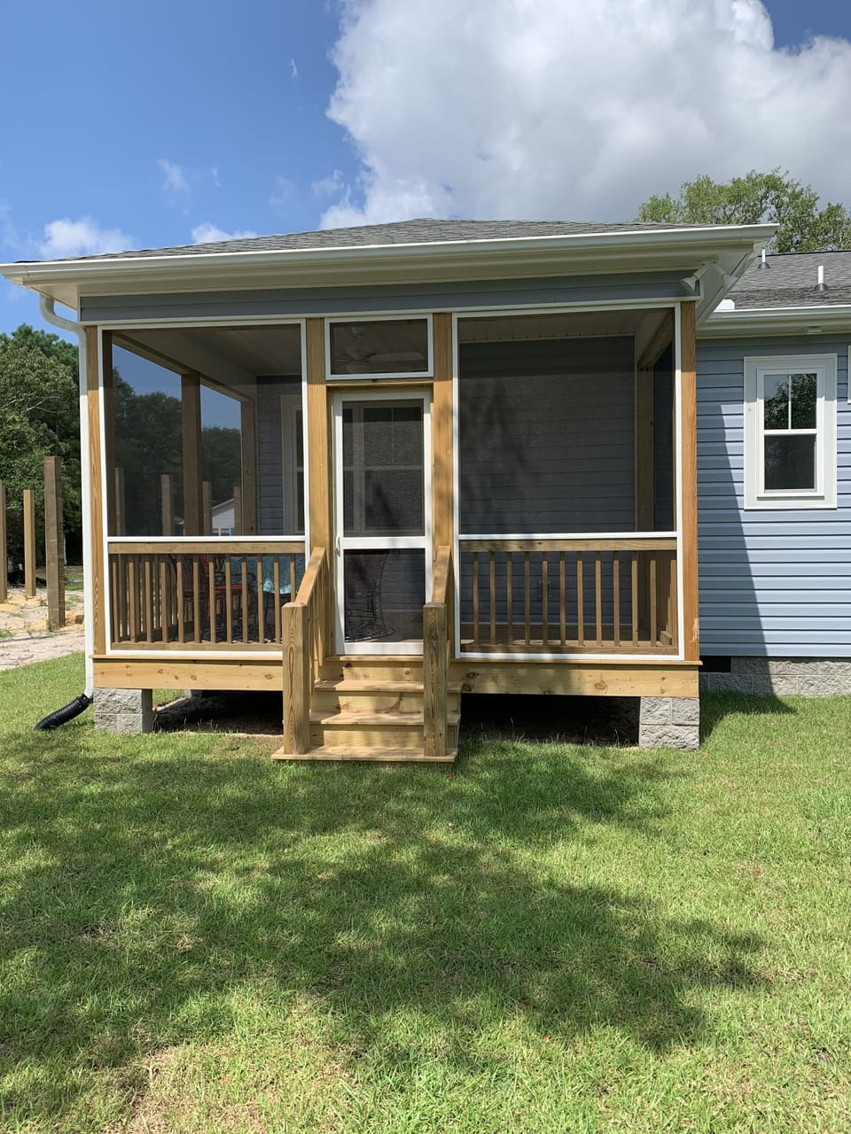 Back deck and yard