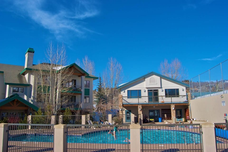 Summer Tennis courts and year round heated pool and hot tub available at The Spa at Storm Meadows