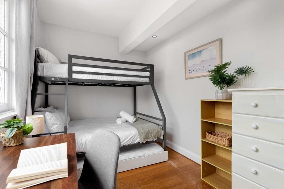 2nd bedroom with triple bunk and trundle. Sleeps 4 MAX