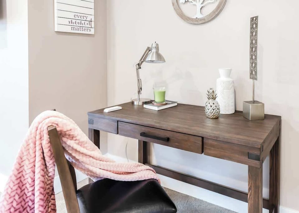 Need to catch up on some work? Take advantage of our laptop station, conveniently tucked away in the peace and quiet of the bedroom.