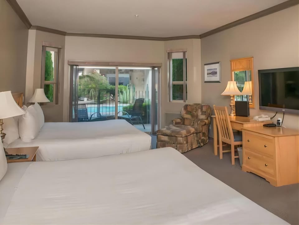 Room, 2 Double Beds, Poolside | Premium bedding, down comforters, pillowtop beds, desk