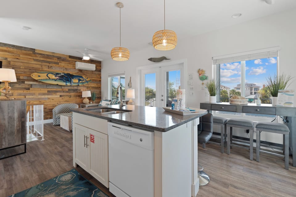 Kitchen located on top floor.