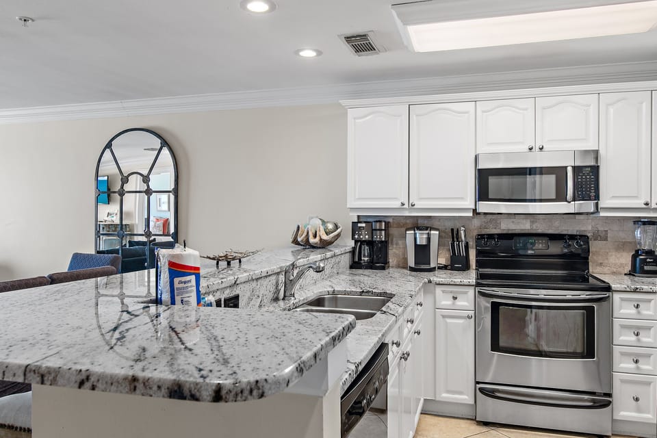 Kitchen has everything your chef needs