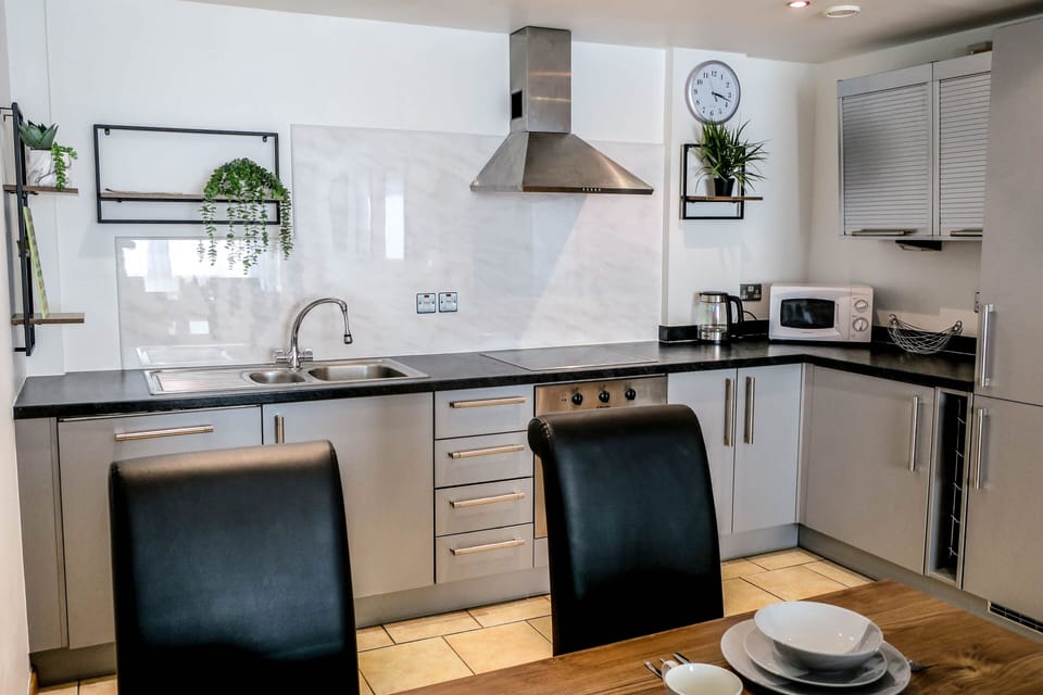 Deluxe Apartment | Private kitchen | Microwave, electric kettle