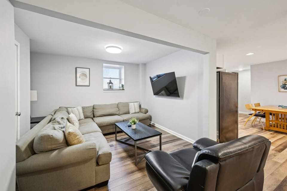 The living room is perfect for a movie night