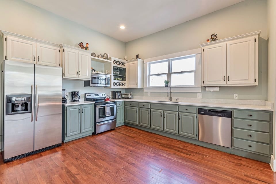 The kitchen is fully stocked