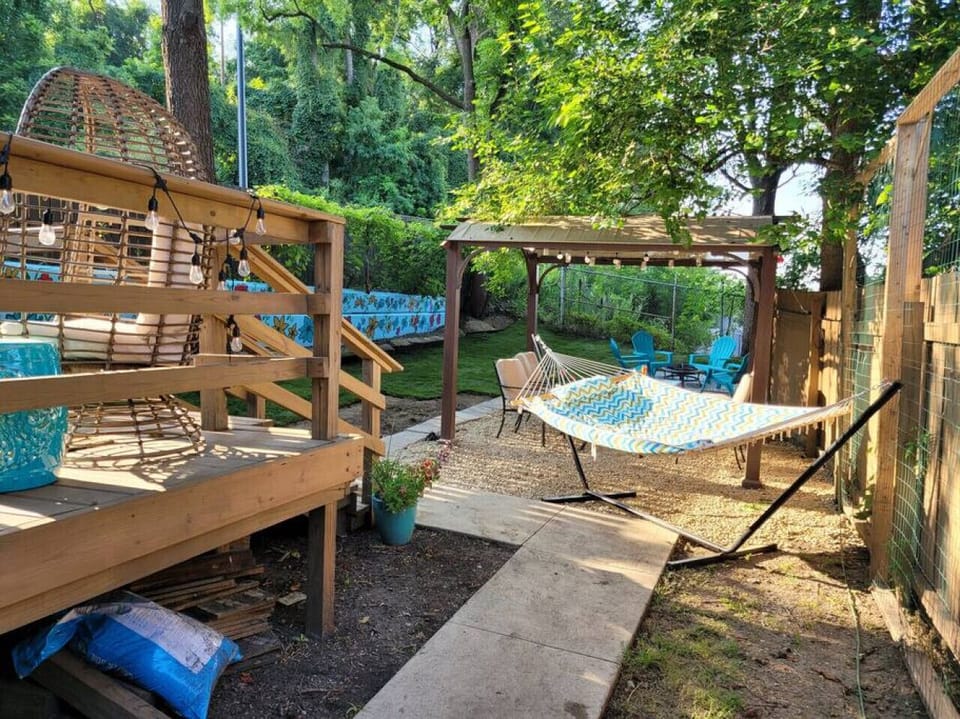 Hammock for relaxing  and reading a book.