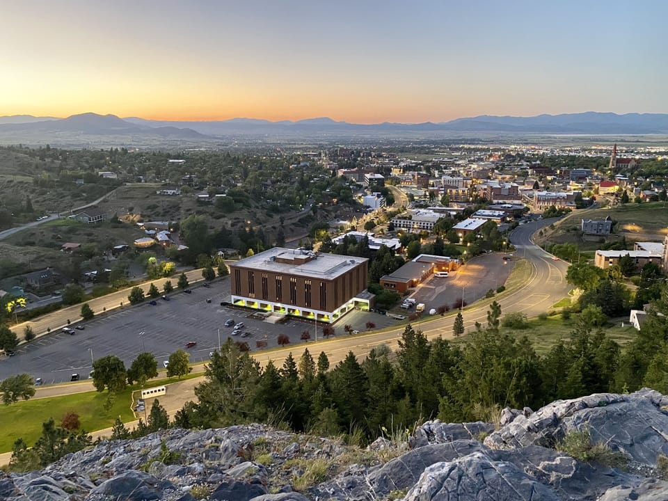 Take the short hike up the hill behind the house for a view of Downtown Helena